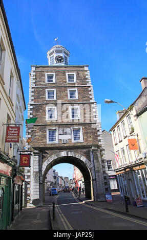 La tour de la porte historique de l'horloge, Youghal, comté de Cork, Irlande, République d'Irlande Banque D'Images