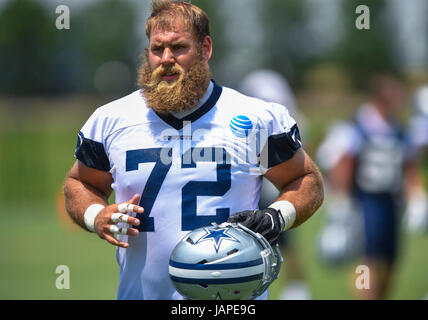 06 juin 2017 : Centre de Dallas Cowboys Travis Frederick # 72 lors d'un mini-camp NFL équipe activités organisées au Star de Frisco, TX Albert Pena/CSM Banque D'Images