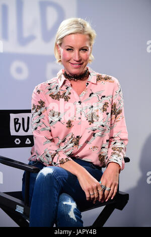 Denise Van Outen pendant une construction interview en direct chez AOL's Shropshire House à Londres. ASSOCIATION DE PRESSE Photo. Photo date : mercredi 7 juin 2017. Crédit photo doit se lire : Ian West/PA Wire Banque D'Images