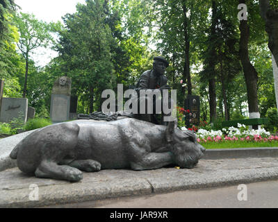 Novodevichy Cemetry, cimetière de Nikolin Yuri, Clown et directeur de cirque, Moscou, Russie, Nowodewitschi-Friedhof, Juri Wladimirowitsch Nikolin Banque D'Images