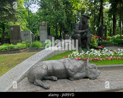 Novodevichy Cemetry, cimetière de Nikolin Yuri, Clown et directeur de cirque, Moscou, Russie, Nowodewitschi-Friedhof, Juri Wladimirowitsch Nikolin Banque D'Images