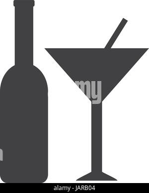 L'icône de l'alcool dans un style simple vector Illustration de Vecteur