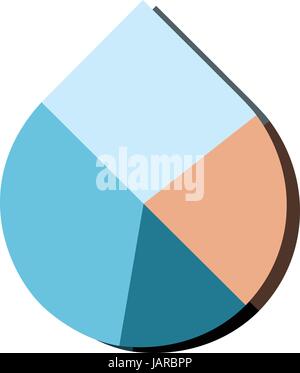 Design plat moderne vector Water drop graphique en secteurs de différentes couleurs Illustration de Vecteur