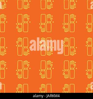 Modèle logique uniforme gants en style linéaire Illustration de Vecteur