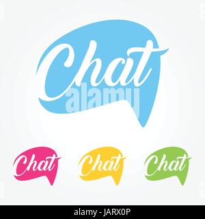 Médias Sociaux Chat Symbole d'affaires Illustration de Vecteur