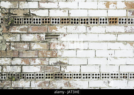 Briques et murs en plâtre du logement, de la construction et de l'architecture Banque D'Images