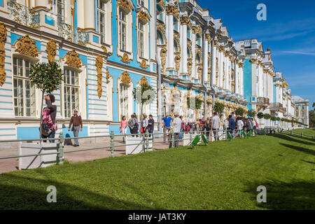 La terrasse du Palais de Catherine, St Petersbourg, Russie Banque D'Images