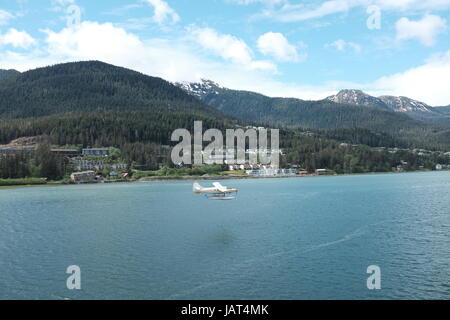 L'amerrissage avion Juneau AK Banque D'Images