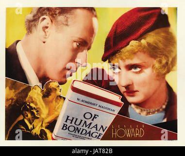 De servitude humaine 1934 RKO Radio Pictures film avec Bette Davis et Leslie Howard Banque D'Images