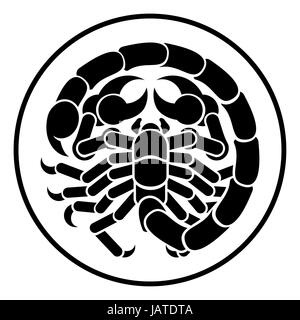 Scorpion horoscope scorpion signe astrologique icon Banque D'Images