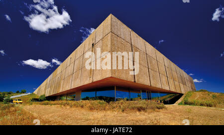 Vue extérieure et détails architecturaux de l'aco Museum de Vila Nova de Foz Coa, Portugal Banque D'Images