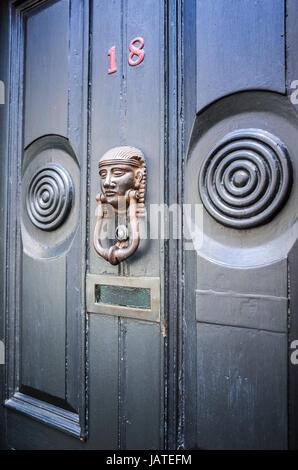 Détail de la porte de Dennis Severs House, un Huguenot préservé chambre à 18 Folgate Street dans l'Est de Londres, où les familles de tisserands de soie vit à partir de 1724 Banque D'Images