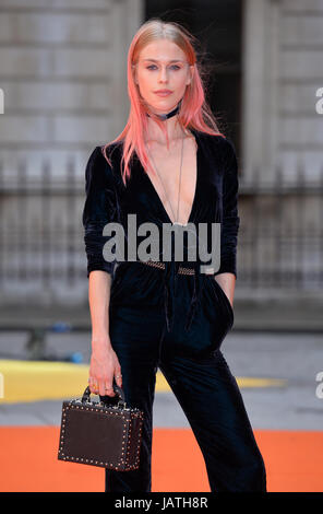 Mary Charteris arrivant pour l'Académie royale des arts Exposition d'été 2017 Aperçu Partie tenue à Burlington House, Londres. Banque D'Images