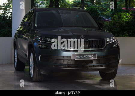 Turin, Italie, 7 juin 2017. Un Kodiaq Skoda. Troisième édition du Parco Valentino Location de voitures show hosts par de nombreux fabricants d'automobiles et les concepteurs de voiture à l'intérieur du Parc Valentino à Turin, Italie. Banque D'Images