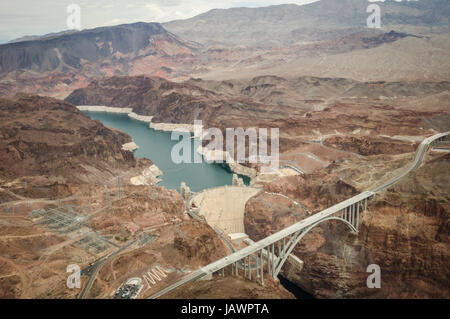 Le Barrage Hoover, prises à partir d'hélicoptères à proximité de las vegas 2013 daylight Banque D'Images