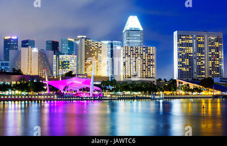 Nuit à Singapour Banque D'Images