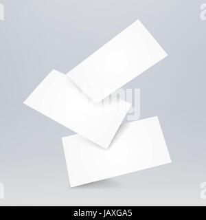 Cartes d'affaires réaliste chute modèle. Vecteur de la carte Illustration de Vecteur