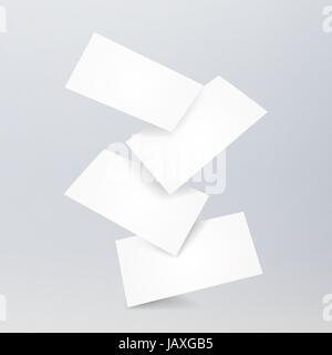 Cartes d'affaires réaliste chute modèle. Vecteur de la carte Illustration de Vecteur