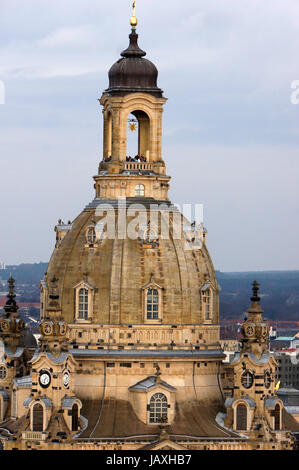 Blick vom Turm der Kreuzkirche de Dresde, Saxe, Allemagne Banque D'Images