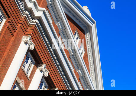 L'architecture de brique rouge coloniale (USA) Banque D'Images