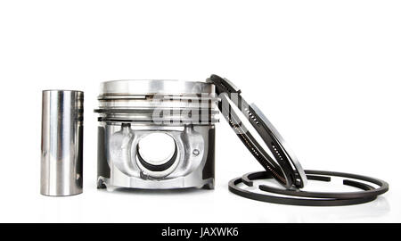 Piston et accesoires isolated on white Banque D'Images