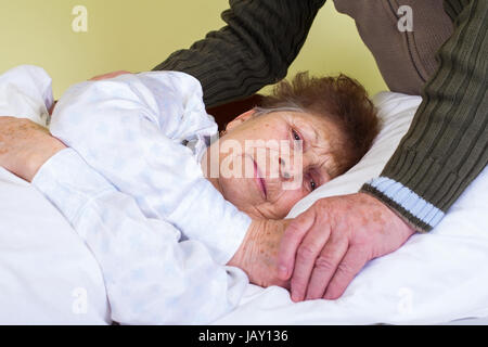 Close up photo d'une femme avec son mari. Banque D'Images