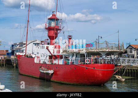 LV18, dernier bateau-phare habité, Harwich Angleterre Essex Banque D'Images