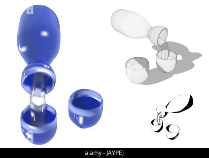 Ensemble de bien isolé sur fond blanc Illustration de Vecteur