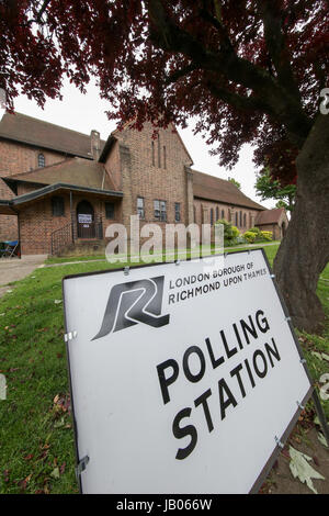 Londres, Royaume-Uni. Le 08 juin, 2016. Bureau de scrutin, Richmond Park et North Kingston circonscription. Credit : Expo photo/Alamy Live News Banque D'Images