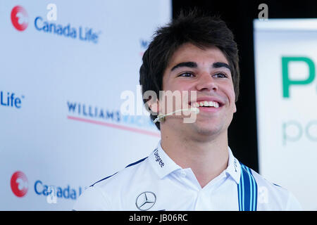 Montréal, Canada. 7 juin, 2017. Pilote de Formule 1 pour l'équipe de course Williams Lance pas parler à l'enfant de garder leurs rêves vivants. Crédit : Mario Beauregard/Beaustock Alamy Live News Banque D'Images