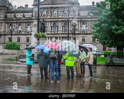 Glasgow 8 juin 2017. La non-stop des pluies torrentielles dans le centre-ville. Credit : ALAN OLIVER/Alamy Live News Banque D'Images