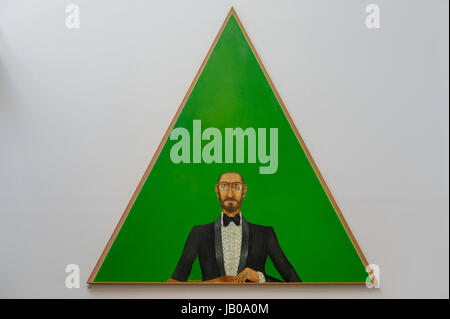 Londres, Royaume-Uni. 8 juin 2017. 'Mr Green à la recherche à sa femme par Anthony Green RA. Aperçu de l'exposition d'été 2017 à la Royal Academy of Arts de Piccadilly. Coordonné par l'Académicien Royal Eileen Cooper, de la 249e Exposition de l'été est la plus importante exposition présentation ouvert avec autour de 1 100 œuvres exposées par un profil élevé et des artistes. Crédit : Stephen Chung / Alamy Live News Banque D'Images