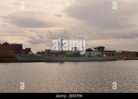 CHATHAM, en Angleterre, 8 JUIN 2017 À RICHMOND HMS CHATHAM MARITIME POUR LA BATAILLE DE LA MEDWAY CÉLÉBRATIONS Banque D'Images