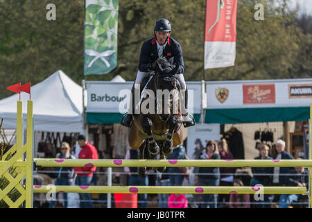 Le cheval et le cavalier à Belton House Horse Trials 2017 Banque D'Images