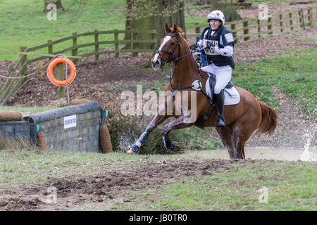 Le cheval et le cavalier à Belton House Horse Trials 2017 Banque D'Images