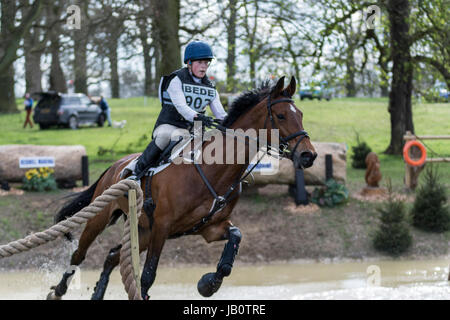 Le cheval et le cavalier à Belton House Horse Trials 2017 Banque D'Images