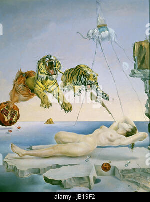 Salvador Dali - rêve causé par le vol d'une abeille 1944 Banque D'Images