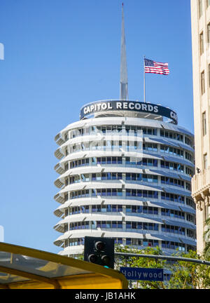 La tour de Capitol Records à Los Angeles - LOS ANGELES - Californie Banque D'Images