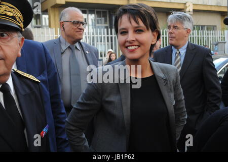 Le ministre de l'Education, Najat Vallaud-Belkacem à l'Université de Lyon.. Banque D'Images