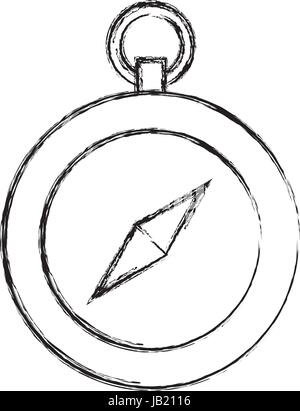 Dessiner croquis compass mignon Illustration de Vecteur