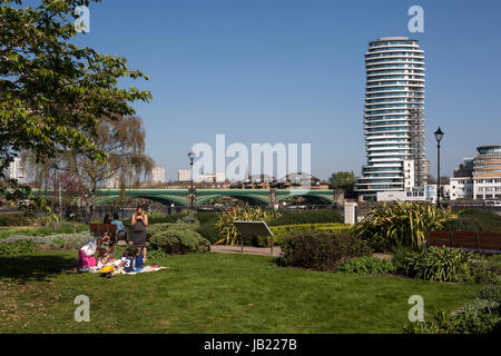 Jardins sensoriels Parklands, Parc Imperial, Imperial Wharf, London Banque D'Images