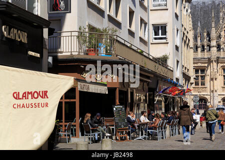 Rue Thouret, Rouen, Normandie, France, Europe Banque D'Images