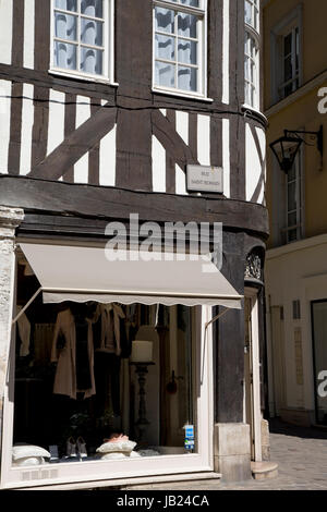 La rue Saint Romain, Vieille Ville, Rouen, Normandie, France, Europe Banque D'Images