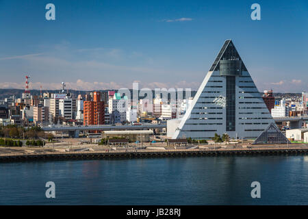 Le port de la ville d'Aomori, au nord du Japon, de la région de Tōhoku. Banque D'Images