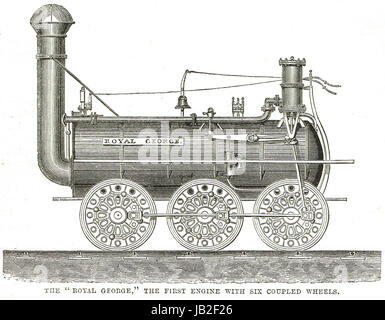 Le Royal George Locomotive à vapeur 1827 par Timothy Hackworth Banque D'Images