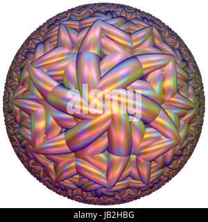 Pavage hyperbolique couleur computer generated Banque D'Images