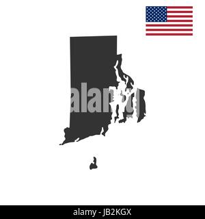 Plan de l'État américain du Rhode Island Illustration de Vecteur