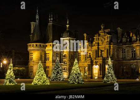 L'image de Waddesdon Manor NT Feux d'hiver. Décembre 2013 Banque D'Images