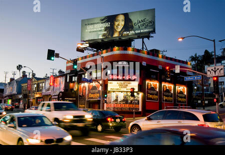 Le mot célèbre whisky A Go Go de nuit sur le Sunset Strip à Los Angeles, CA Banque D'Images