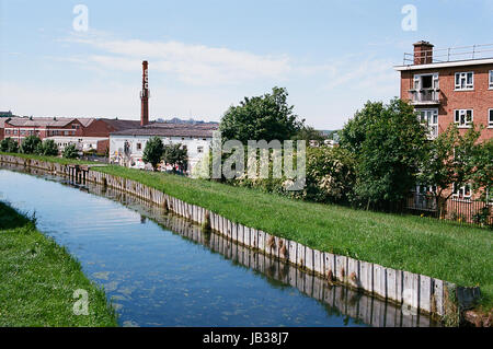 La New River et Warehouse District Harringay, North London UK Banque D'Images